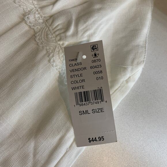 LA Hearts Dress Womens S Small White Straps Lace Trim Lined Back Zip Babydoll - Picture 8 of 13